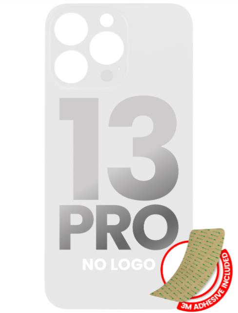 Back Glass With 3M Adhesive Compatible For IPhone 13 Pro (No Logo / Large Camera Hole)
