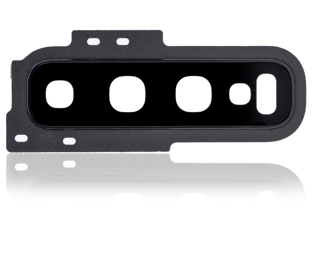 Back Camera Lens With Cover Bezel Ring Compatible For Samsung Galaxy S10 (Prism Black)