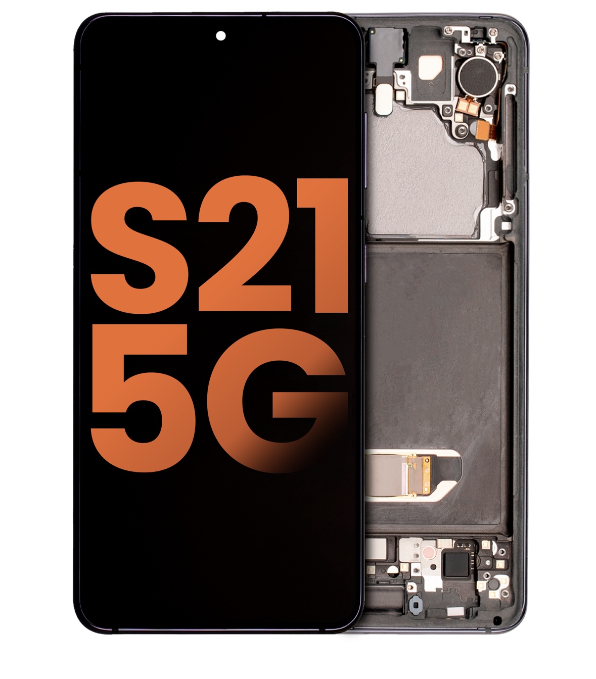 OLED Assembly With Frame Compatible For Samsung Galaxy S21 5G (Blemish: Grade B) (Phantom Gray)