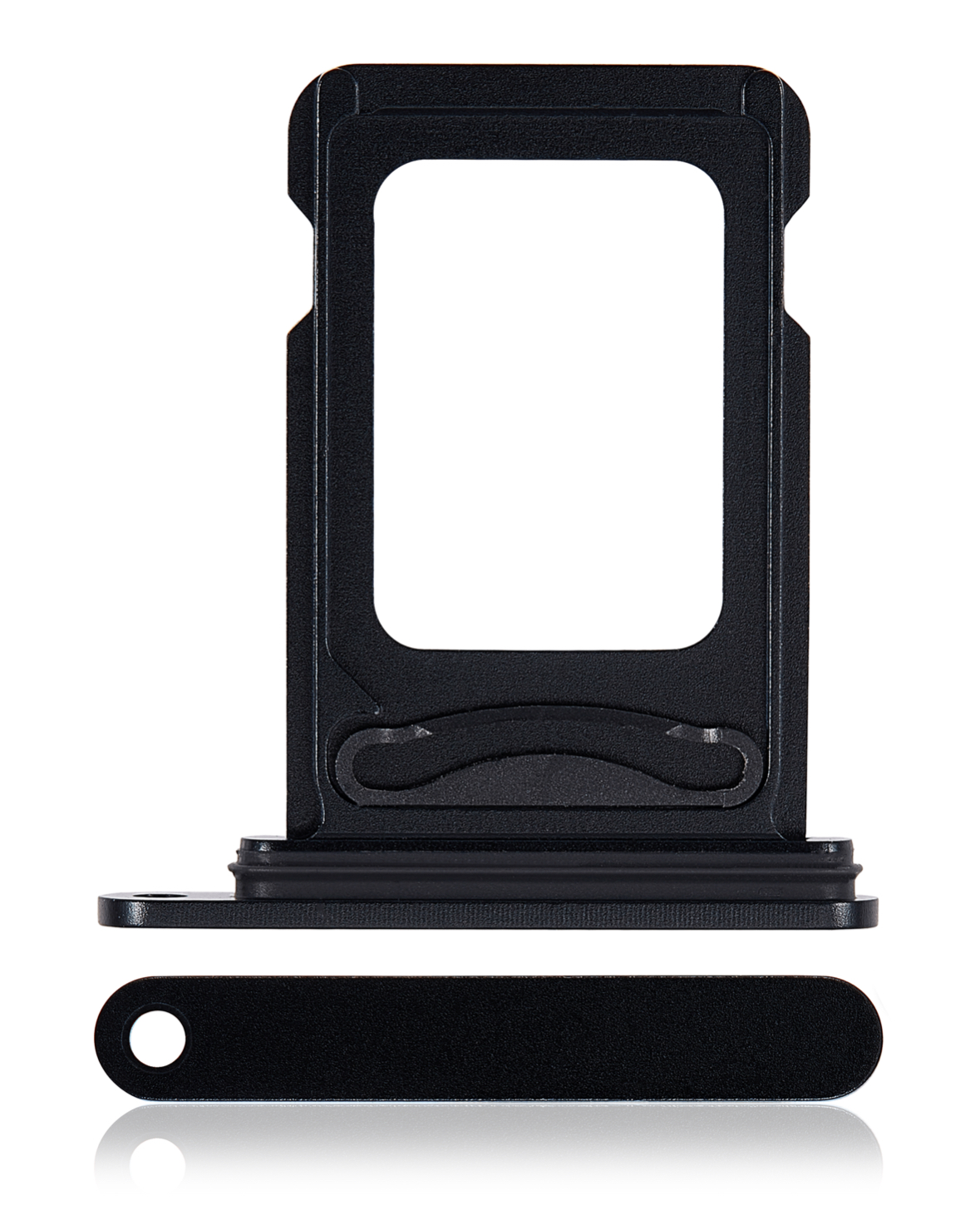 Dual Sim Card Tray Compatible For iPhone 15 / 15 Plus (Black)