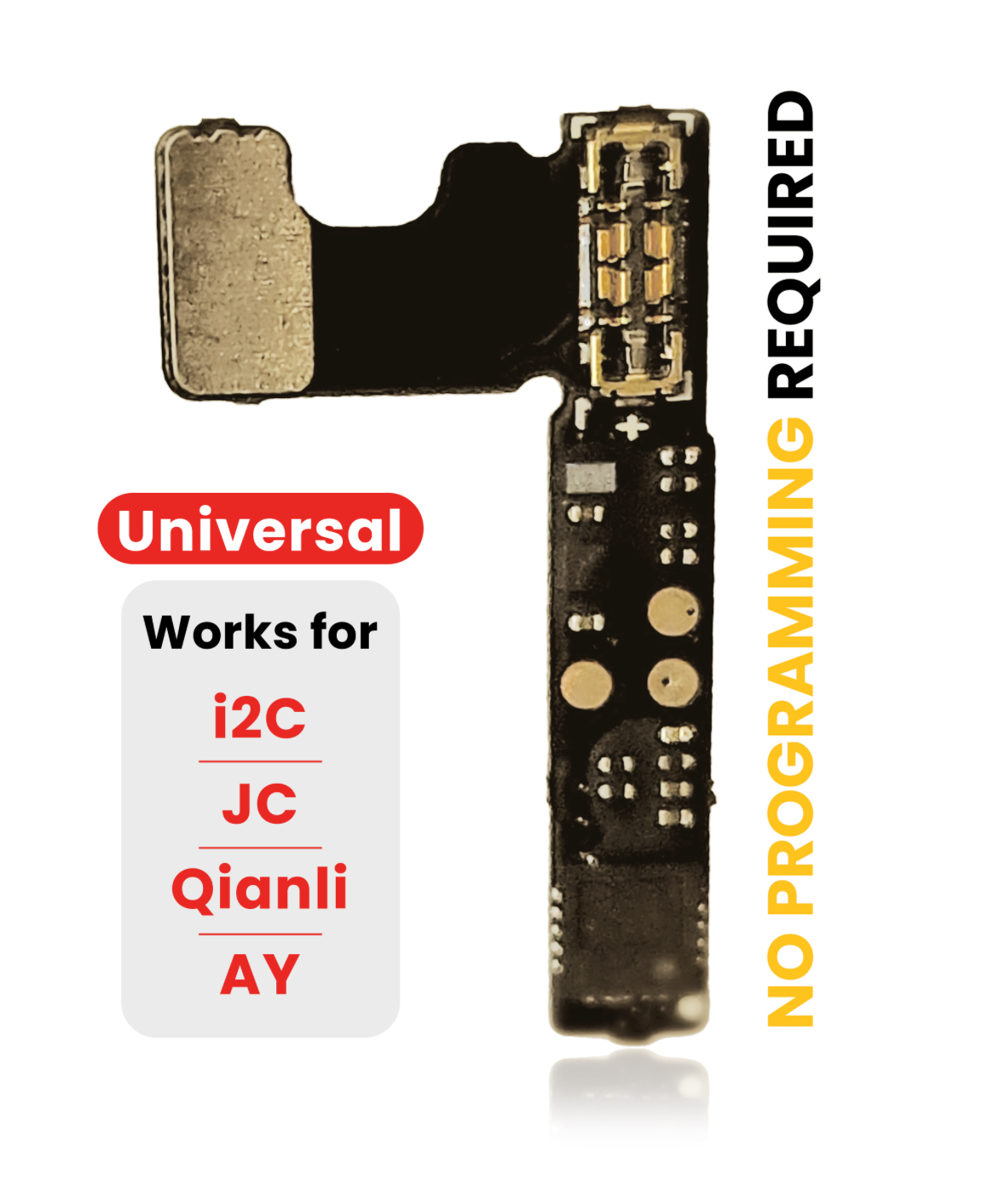 Pre-Programmed Universal Battery Tag-On Flex (Soldering Not Required Compatible For IPhone 13 Pro / 13 Pro Max / 14 Pro / 14 Pro MaX (AmpSentrix) (Compatible With 12C, JCID, Qianti)