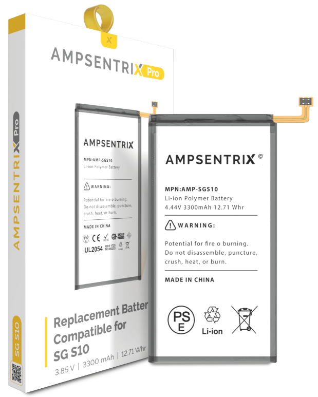 Replacement Battery Compatible For Samsung Galaxy S10 (AmpSentrix Pro)