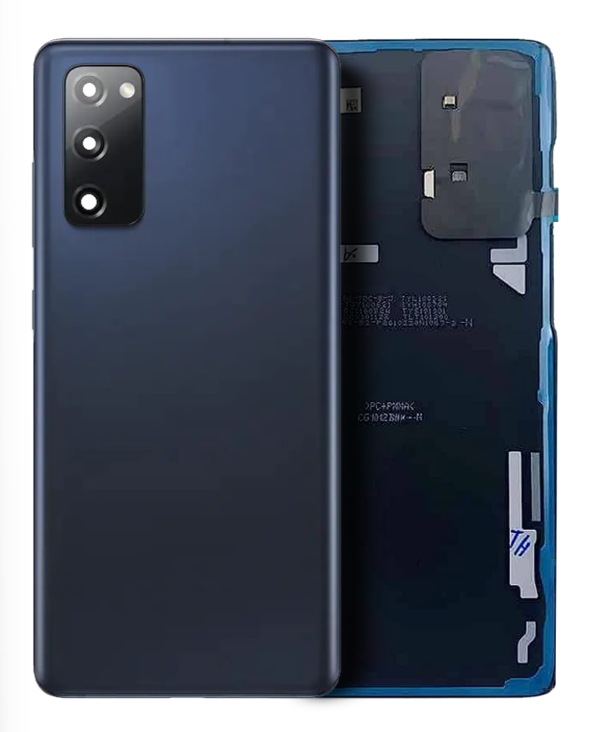 Back Cover Glass With Camera Lens Compatible For Samsung Galaxy S20 FE (Service Pack) (Cloud Navy)