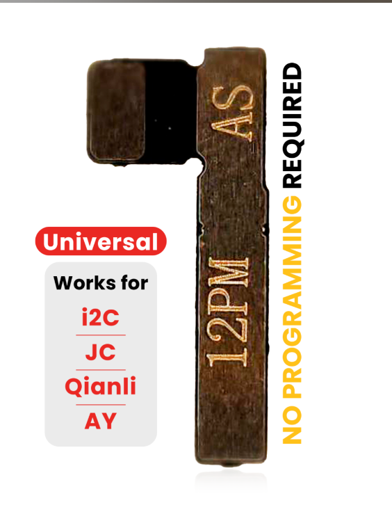 Pre-Programmed Universal Battery Tag-On Flex (Soldering Not Required) Compatible For iPhone 12 Pro Max (AmpSentrix) (Compatible With I2C, JCID, Qianli)