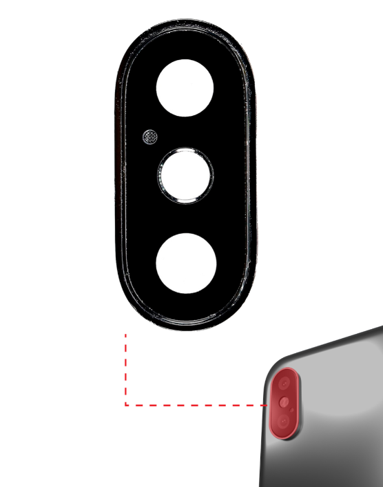 Back Camera Lens With Bracket & Bezel Compatible For iPhone XS / XS Max (Space Gray)