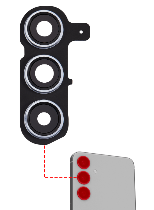 Back Camera Lens With Cover Bezel Ring Compatible For Samsung Galaxy S24 Plus 5G (Sapphire Blue)