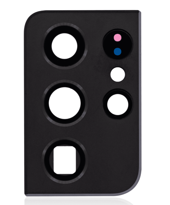 Back Camera Lens With Cover Bezel Ring Compatible For Samsung Galaxy S21 Ultra 5G (Phantom Black)