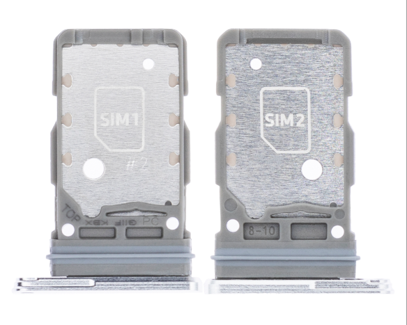 Dual Sim Card Tray Compatible For Samsung Galaxy S21 Plus (Phantom Silver)